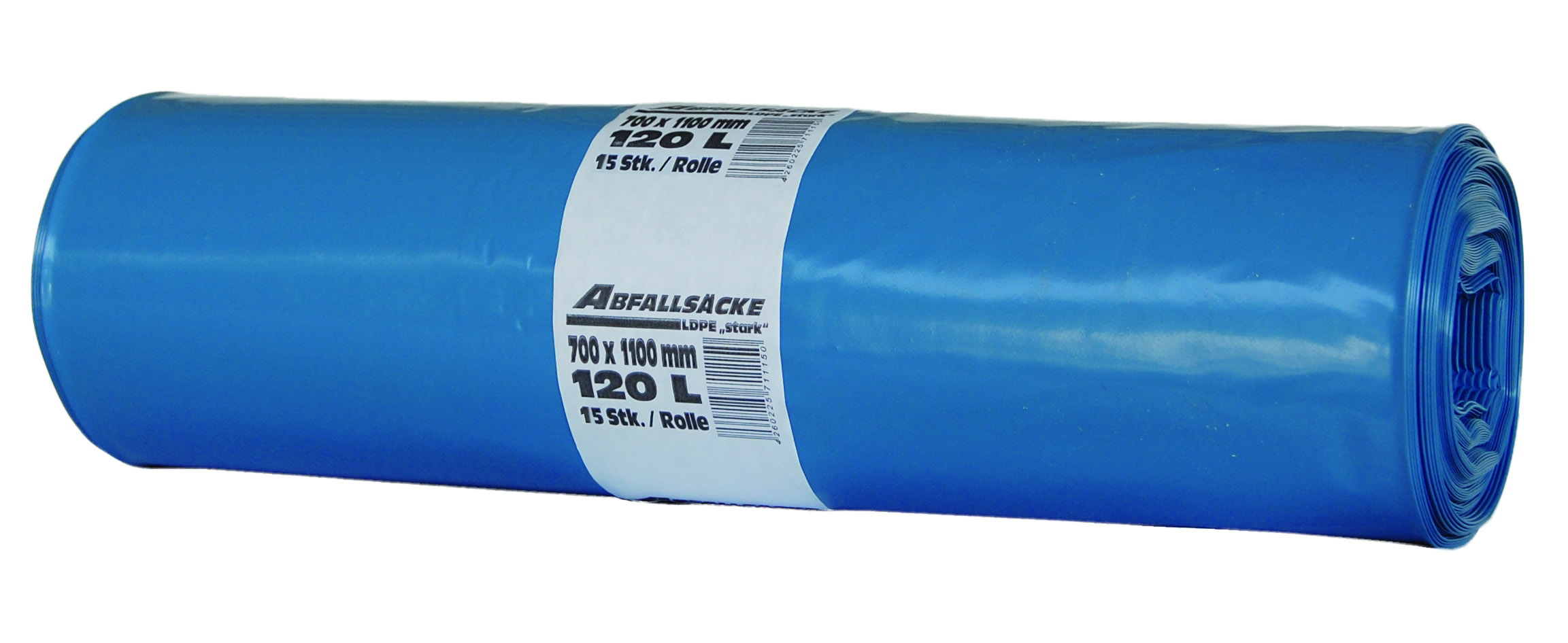 250 Müllsäcke Müllsack Abfallsäcke 120l 70x110cm blau LDPE Typ 70 10x25 Rolle 